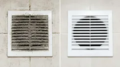 Na ventilační mřížce v koupelně se nahromadil prach. Jak odstranit prach pomocí japonských technologií